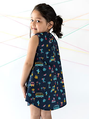 Campana Girls Jackie Front Pleat Dress, Campervan Print, Navy, 5-6 Years, Beautiful Girls Dress, Stylish Outfit, Best Dress for Girls - Image 5