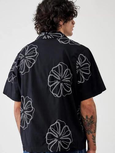 DHRUVI TRENDZ Men's Embroidery Regular fit Shirt (DT-MS-6218_Black XL) - Image 6