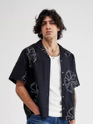 DHRUVI TRENDZ Men's Embroidery Regular fit Shirt (DT-MS-6218_Black XL) - Image 5