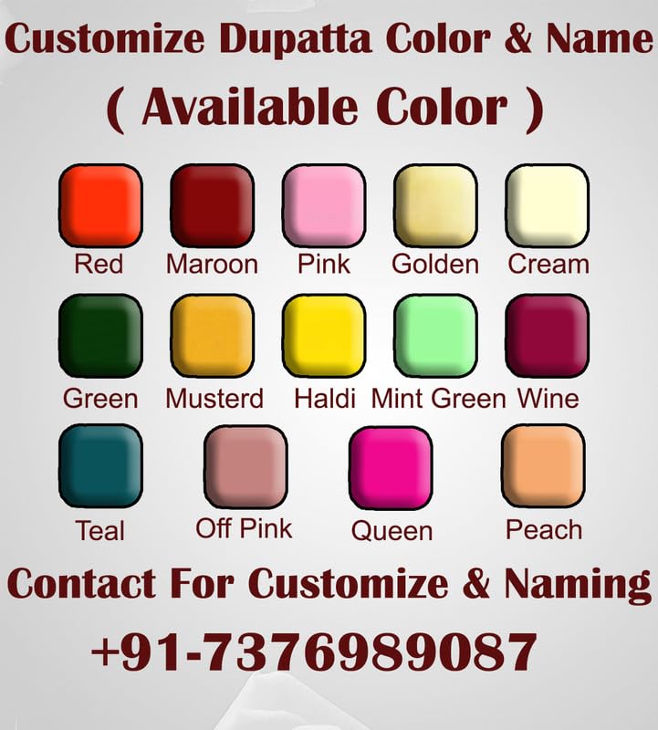 Radha Rang Wedding & Bridal Dupatta : Cream Women Bridal Dupatta for Wedding (Marriage) - Chunari With Velvet Lace For Bride Addition to Your Net Red, Pink Lehenga Saree Only 30 - Image 8