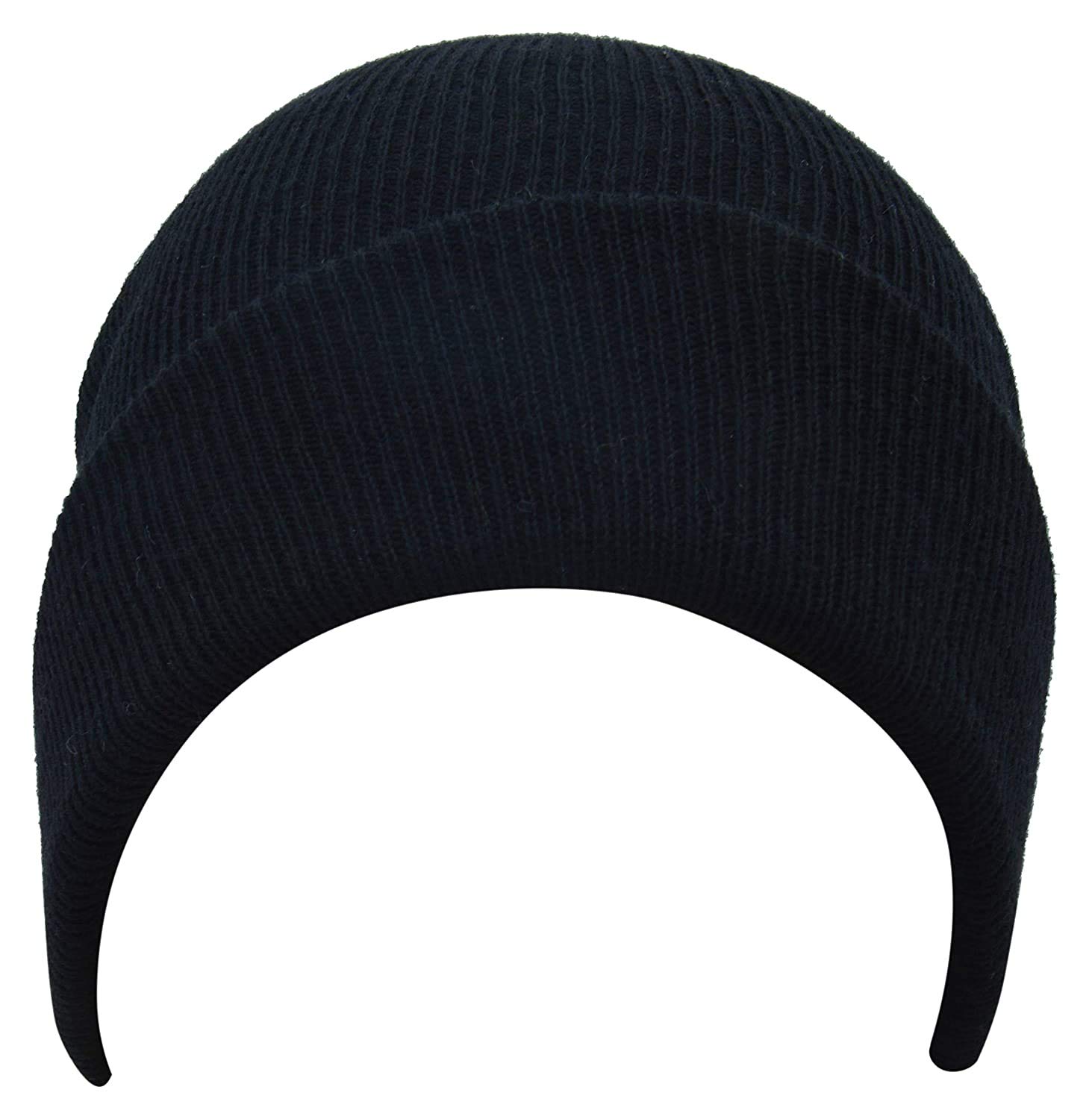 DIGITAL SHOPEE Plain Winter Woolen Wind and Snow Proof Knitted Beanie Uncle Skull Cap for Men's and Women's- Free Size, Black - Image 3
